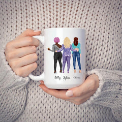 2 & 3 Best Friends Mug - Sisters Make the Best Friends Custom Design Mugs