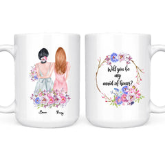 Bridesmaid Mug - Will You Be My Maid of Honor Best Friend Bridesmaid Gift Personalized mug