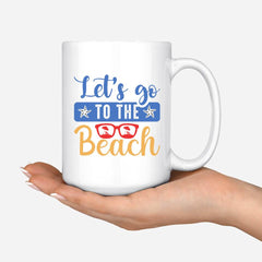 American Sisters Mug - Let's Go to The Beach Funny Friendship Mugs Personalized Gifts With Name