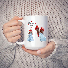 Mom And Daughter Mugs - I Love You Mom Personalized Mother & Daughter Mugs