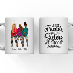 Fashion Girl Sisters Mug - Best Friends Are the Sister Personalised BFF Mugs