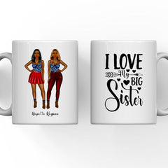 2 Sisters Mug - Besties Forever Personalised Mug For Sisters