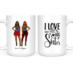 2 Sisters Mug - Besties Forever Personalised Mug For Sisters