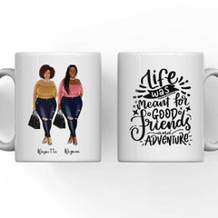 2 & 3 sister mugs - Curvy Girl Personalised Mugs For Best Friends