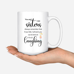 Summer Sisters Mug - Summer Beach Sisters Travel Personalised Coffee Mugs For 2 & 3