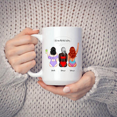 Summer Sisters Mug - Summer Beach Sisters Travel Personalised Coffee Mugs For 2 & 3