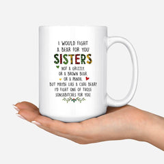 Sisters Camping Mug - Best Friends Custom Coffee Mug Summer Fashion Travel Personalized Gift