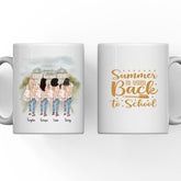 Back to School Girl's Mug - Up To 4 Girls Personalized Coffee Mugs With Name