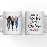 Up To 4 Sisters Mug - Cowboy Sisters Personalized Mug - Customized Personalized Best Friend Cups
