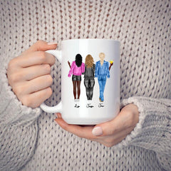 Fashion Cowboy Sisters Mug - 2 & 3 & 4 Girls Personalized Mug Cowgirl Gift