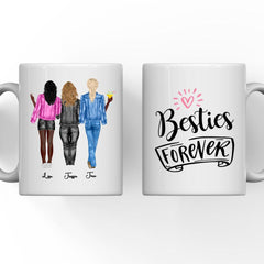 Fashion Cowboy Sisters Mug - 2 & 3 & 4 Girls Personalized Mug Cowgirl Gift