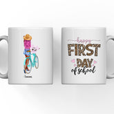 Back To School Girl's Mug - Happy First Day Of School Personalized Mug With Best Friends