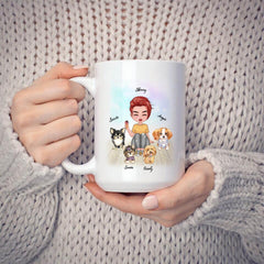 Dog Mom Mug - Up To 6 Dogs Best Dog Mom Ever Personalized Mug Women & Dog Lover Gifts