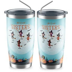 Witch Girls Tumbler - Up to 5 Witch Personalized Halloween Witch Tumbler Best Mothers and Sisters Gifts
