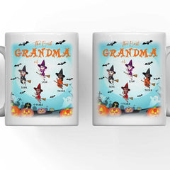 Halloween Witch Mug - Up to 5 Witch Personalized Halloween Witch Mugs For Grandma and Sisters