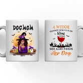Dog Mom Mug - Up to 6 Dog Halloween Witch Mom Personalized Mug Gifts