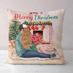 Couple Christmas Pillow - Personalized Christmas Couple Pillow Gifts
