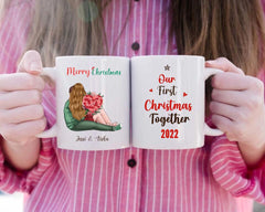 Couple Mug - Our First Christmas Together Personalized Christmas Couple Mug