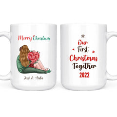 Couple Mug - Our First Christmas Together Personalized Christmas Couple Mug