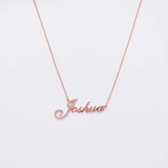 Personalized Name Necklace - Crystal Diamond with Artistic Words Personalized Name Necklace S925 Silver