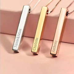 Personalized Name Necklace - Personalized Design Bar Necklace Pendant Valentine's Day Gift Anniversary Gifts