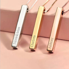 Personalized Name Necklace - Personalized Design Bar Necklace Pendant Valentine's Day Gift Anniversary Gifts