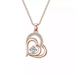 Personalized Name Necklace - Custom Engraved Name Stylish Heart Design Necklace Valentine's Day Gift