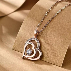 Personalized Name Necklace - Custom Engraved Name Stylish Heart Design Necklace Valentine's Day Gift