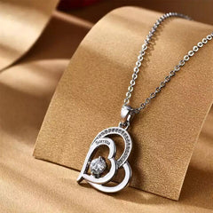 Personalized Name Necklace - Custom Engraved Name Stylish Heart Design Necklace Valentine's Day Gift