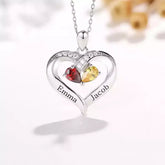 Personalized Name Necklace - Custom Heart Name Necklace Valentines Day Gifts for Her