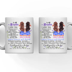 Best Friends Mug - To My Bestie Personalized Sister Mug With Name Best Friends Gifts