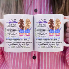 Best Friends Mug - To My Bestie Personalized Sister Mug With Name Best Friends Gifts