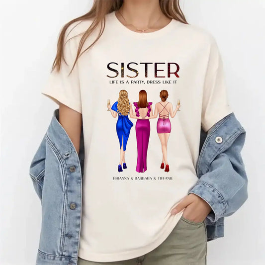 Personalized Sister T-Shirts for 2, 3, 4, 5 – Custom Bestie Shirts