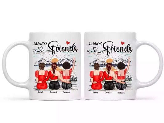 What are some creative ideas for a personalized best friend mug?