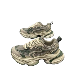 Stitched Platform Casual Shoes Flexible Sports Sneakers