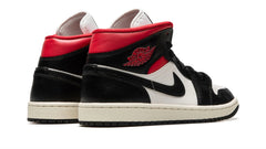 AIR JORDAN 1 MID WMNS "Black / Gym Red / Sail"