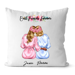 Personalized BFF Pillow - 2 Sisters Best Friends Forever Custom Pillow With Name