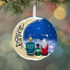 Personalized Family Ornaments - Dad & Mom & Kid Personalized Ornament
