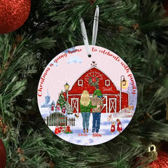 Christmas Family Ornaments - Christmas Is Going Home Snowflake Personalized Family Ornaments