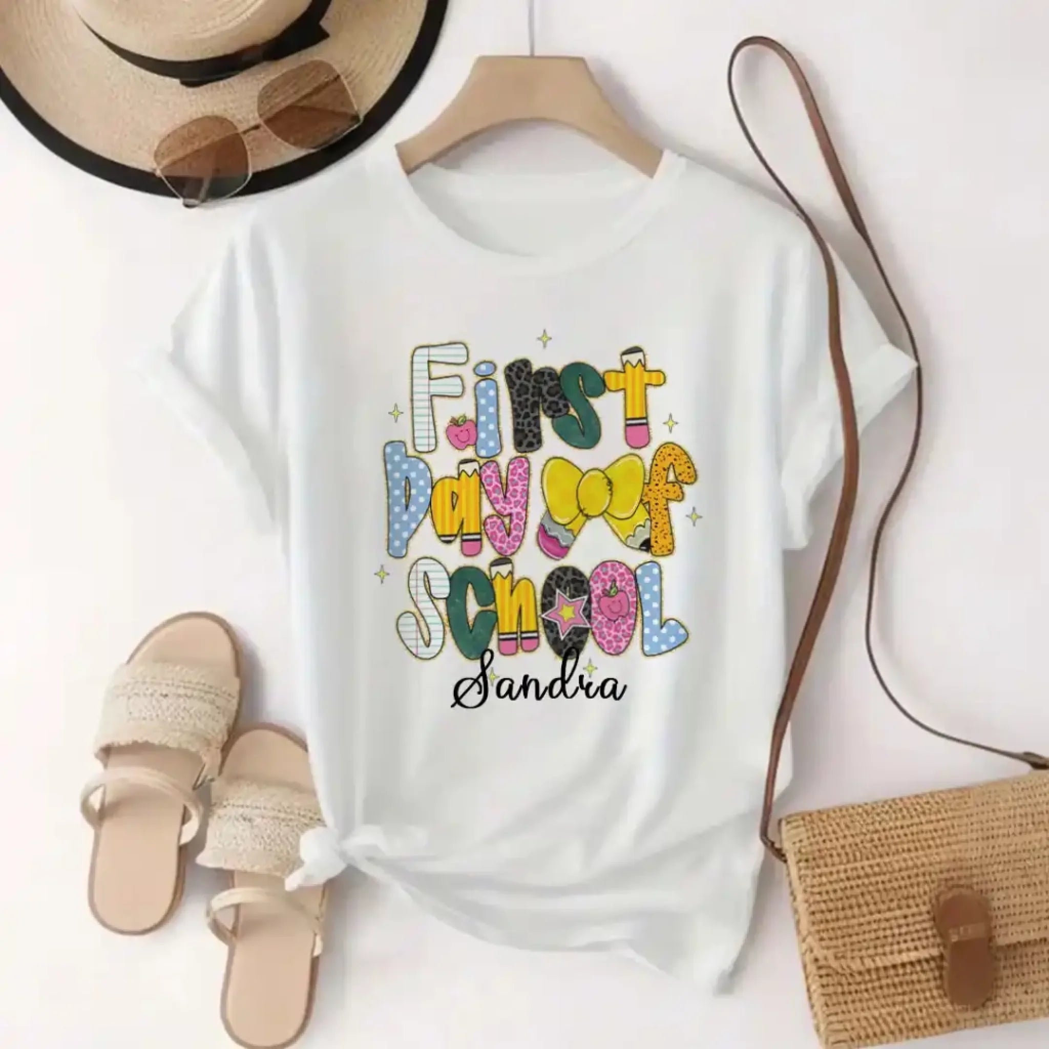 Personalized First Day of School Shirts With Name for Kids (2)