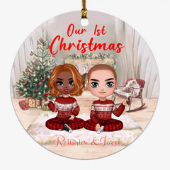 Couple Christmas Ornaments - Our 1st Christmas Personalized Christmas Couple Ornaments Gifts