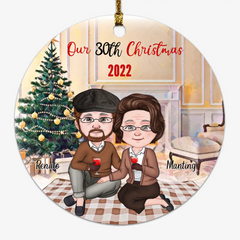 Grandparents Ornaments - Elderly Couple Personalized Christmas Ornament Gift, Grandparent Souvenirs