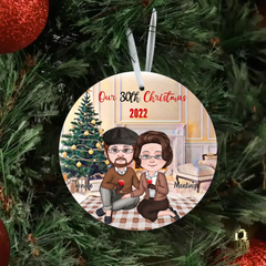 Grandparents Ornaments - Elderly Couple Personalized Christmas Ornament Gift, Grandparent Souvenirs