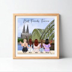 3 & 4 & 5 Sisters Poster - Best Friends Forever Poster  Print With Name, Besties Personalized GIfts (4)