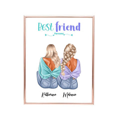 2 & 3 Sisters Poster - Best Friends Forever Poster Personalised Poster Printing
