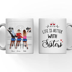 Cocktail sister mug - Girls in Cocktail Bar Custom Mugs For Best Friends