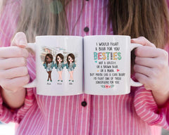 Lovely Sisrers Mug - Up to 5 Sisters Funny Coffee Mugs for Sister Best Friend Gifts
