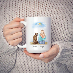 Dog Mama Mug  - Up To 4 Dogs Rocking The Dog Mama Life Customized Dog Mugs
