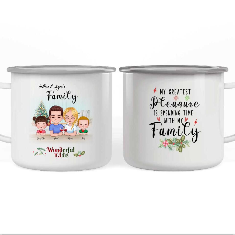 Happy Family Mugs - Personalized Family Mug Personalized Gift For Parents and Children