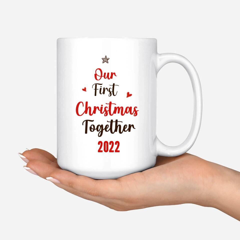 Couple Mug - Our First Christmas Together Personalized Christmas Couple Mug